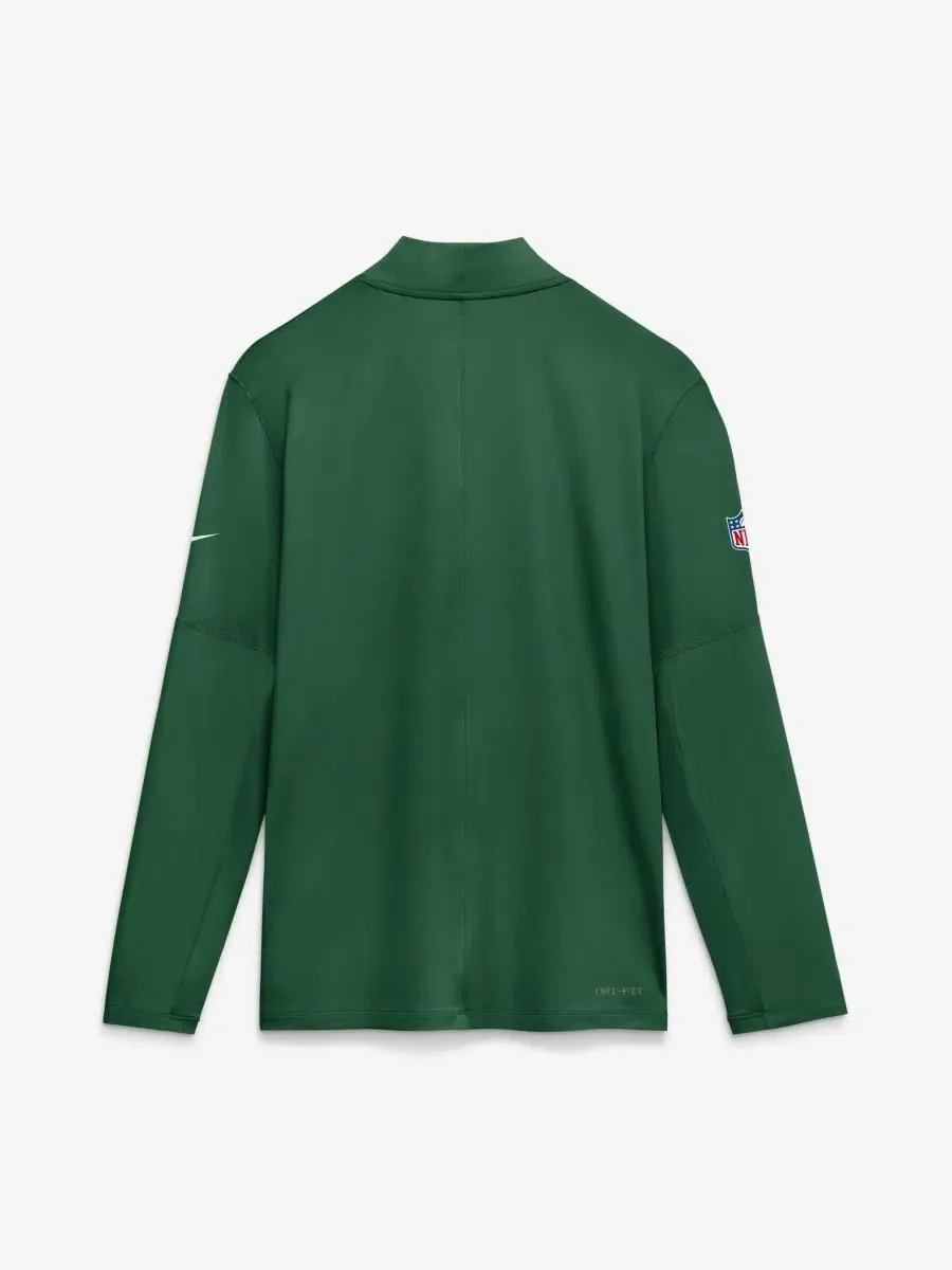 Пуловер с половиной застежкой-молнией Nike New York Jets Sideline Logo Glory Dri-FIT — изображение 2 из 2, зеленый черный