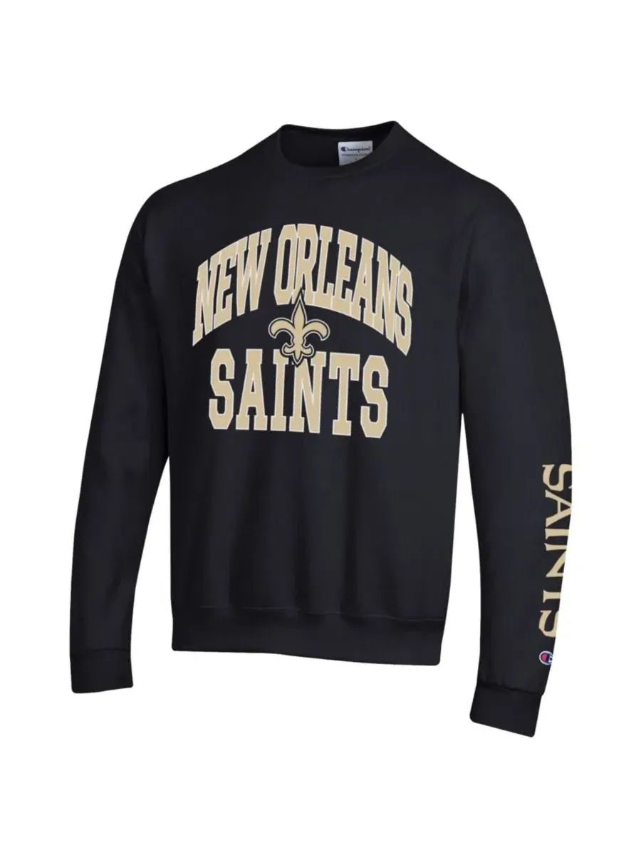 Свитшот из футера с принтом Powerblend New Orleans Saints Champion — изображение 3 из 3, черный