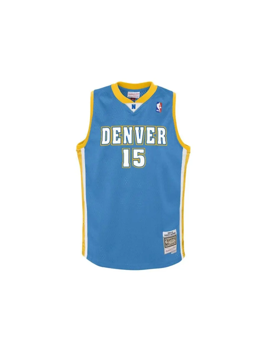 Майка баскетбольная с принтом Carmelo Anthony Mitchell & Ness — изображение 2 из 2, голубой
