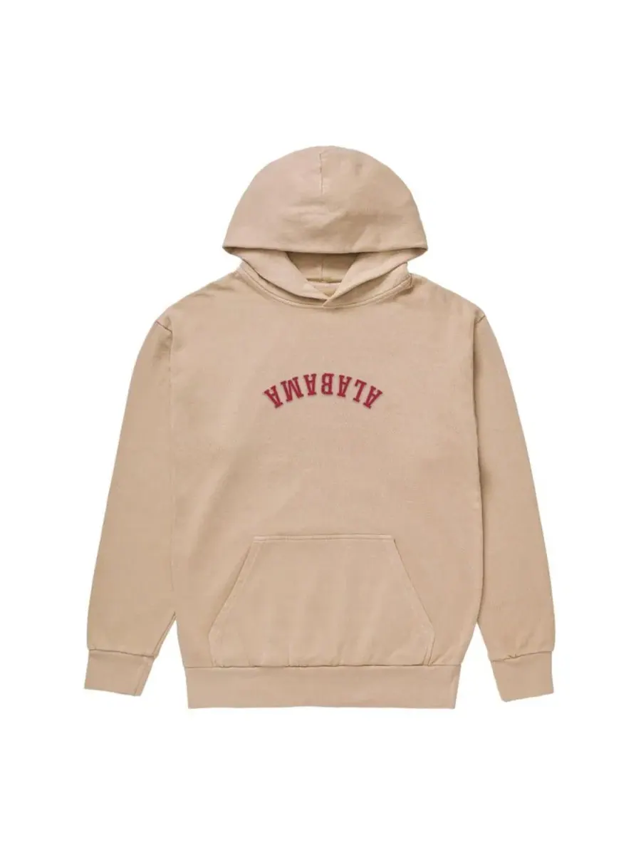 Мужской худи с вышивкой Alabama Crimson Tide Upside Down Vintage Heavyweight Uscape Apparel — изображение 2 из 2, бежевый