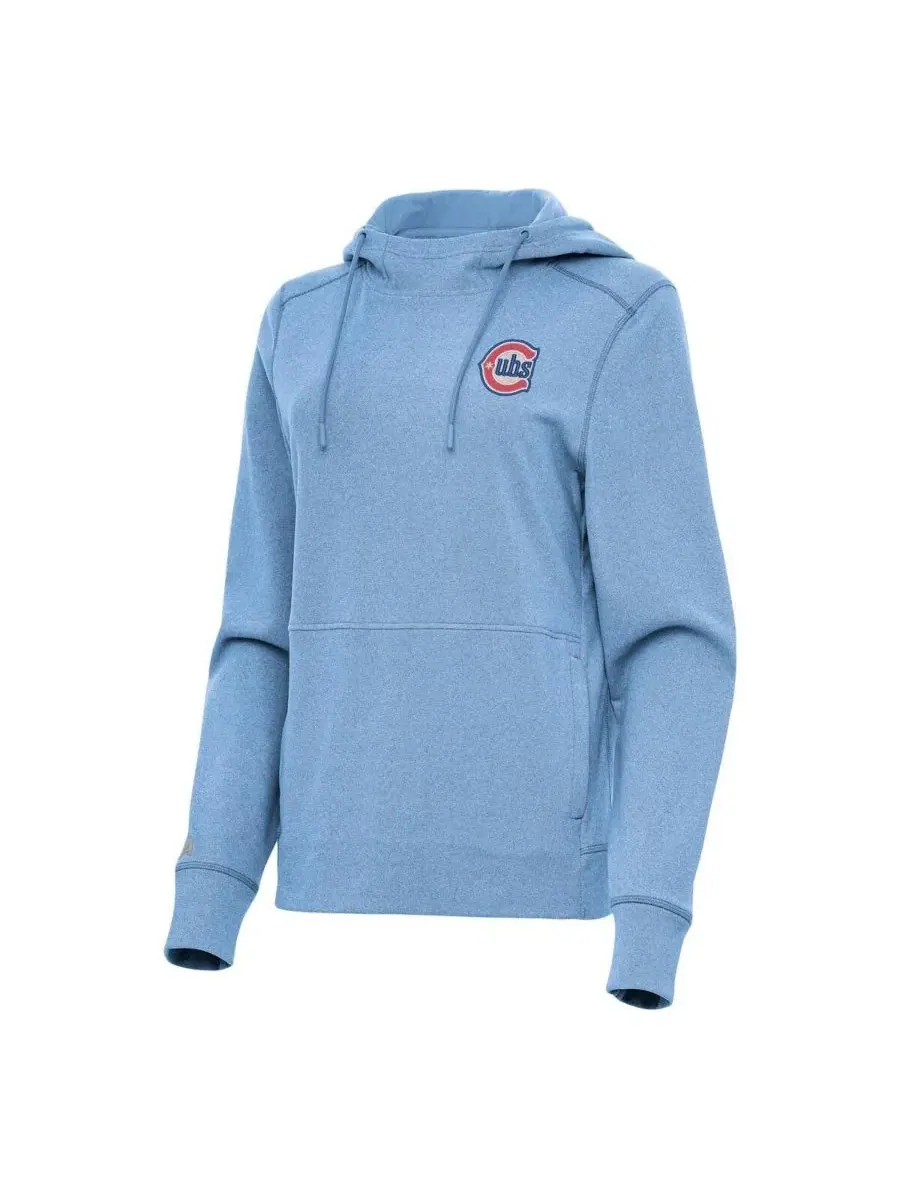 Женский худи с капюшоном Chicago Cubs Alternate Logo Justice Antigua — изображение 2 из 3, синий