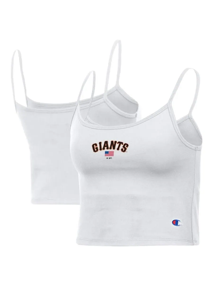 Майка-топ с встроенным бюстгальтером San Francisco Giants Champion — изображение 1 из 3, белый