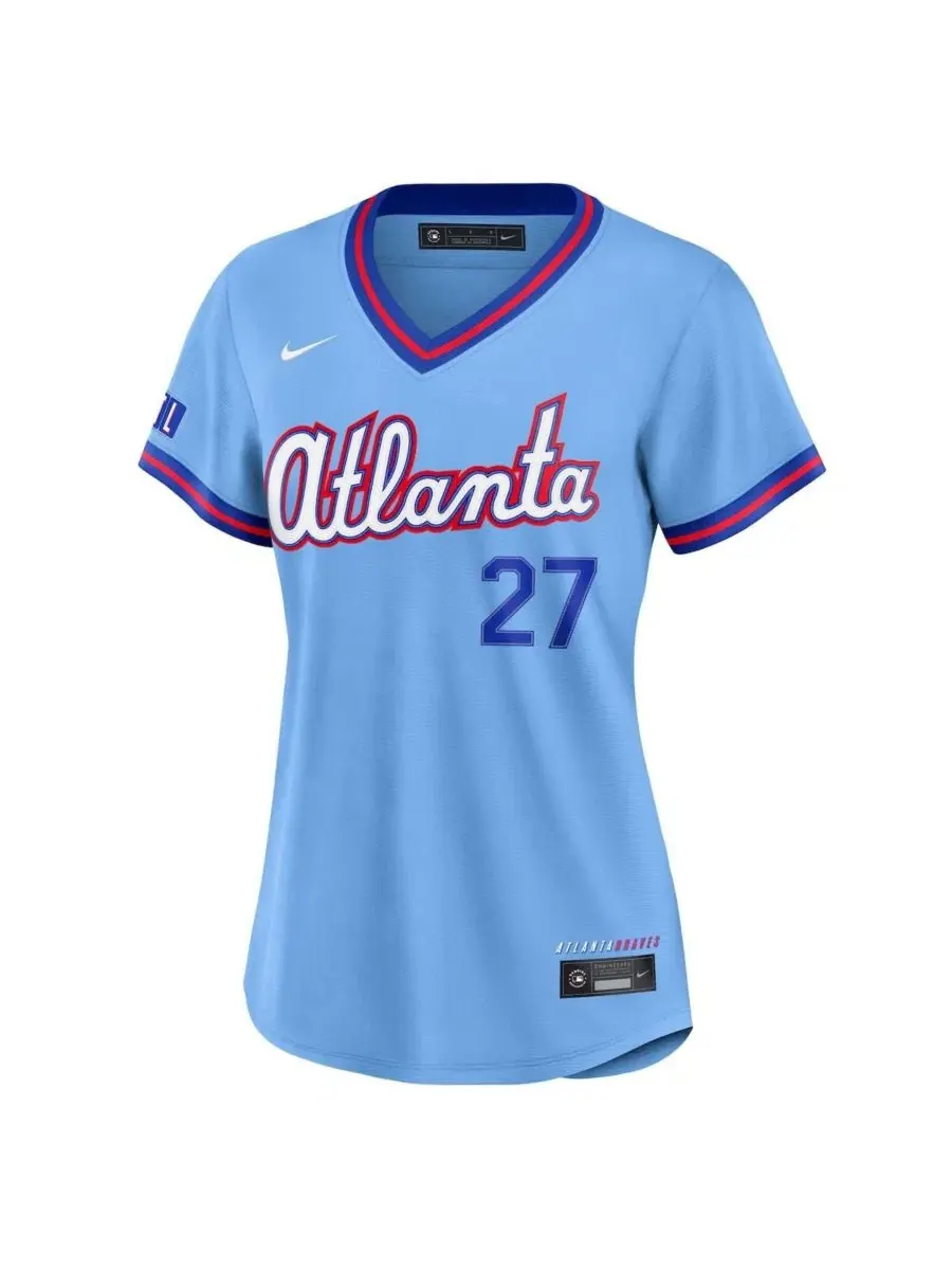 Джерси стадионное Nike Austin Riley Powder Blue Atlanta Braves 2026 City Connect — изображение 2 из 3, синий