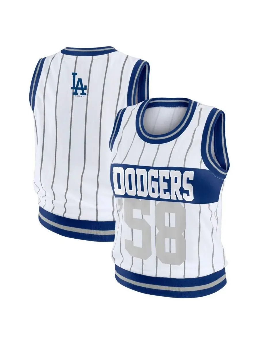 WEAR by Erin Andrews Женская белая спортивная майка Los Angeles Dodgers — изображение 1 из 3, белый