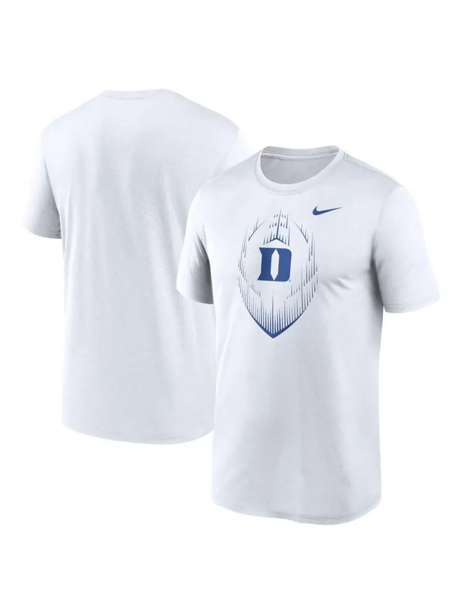 Nike Мужская белая футболка Duke Blue Devils Primetime Legend Icon Performance — изображение 1 из 3, белый