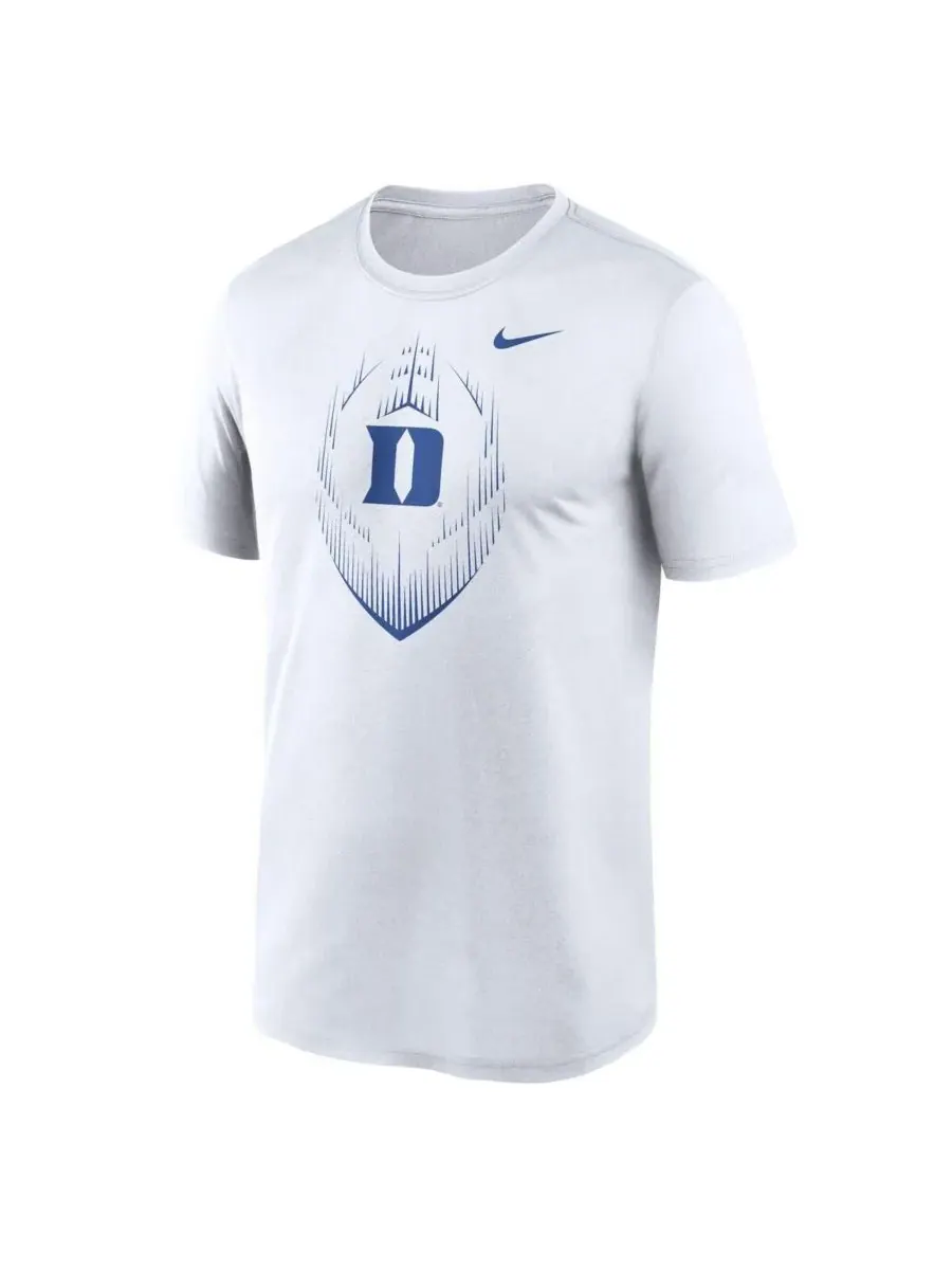 Nike Мужская белая футболка Duke Blue Devils Primetime Legend Icon Performance — изображение 3 из 3, белый