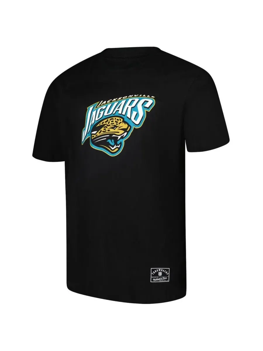 Mitchell & Ness Мужская черная классическая футболка с круглым вырезом Jacksonville Jaguars — изображение 3 из 3, черный