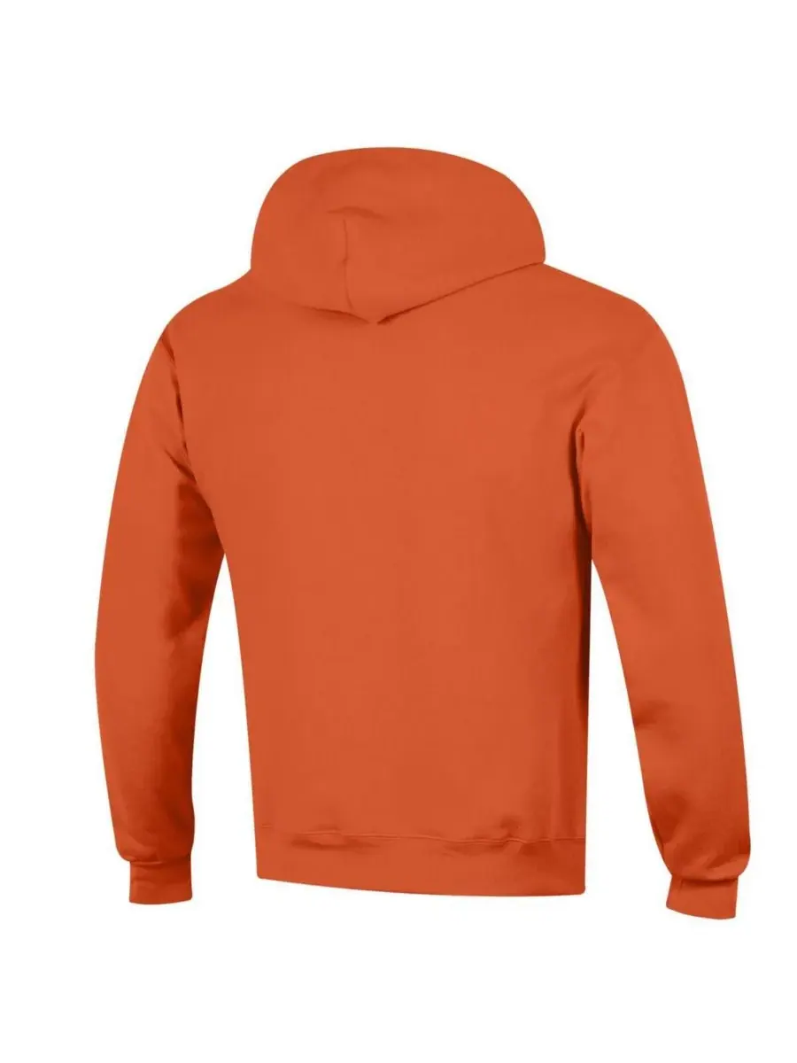 Champion Мужская оранжевая флисовая толстовка с капюшоном и арочным логотипом Clemson Tigers — изображение 2 из 3, оранжевый