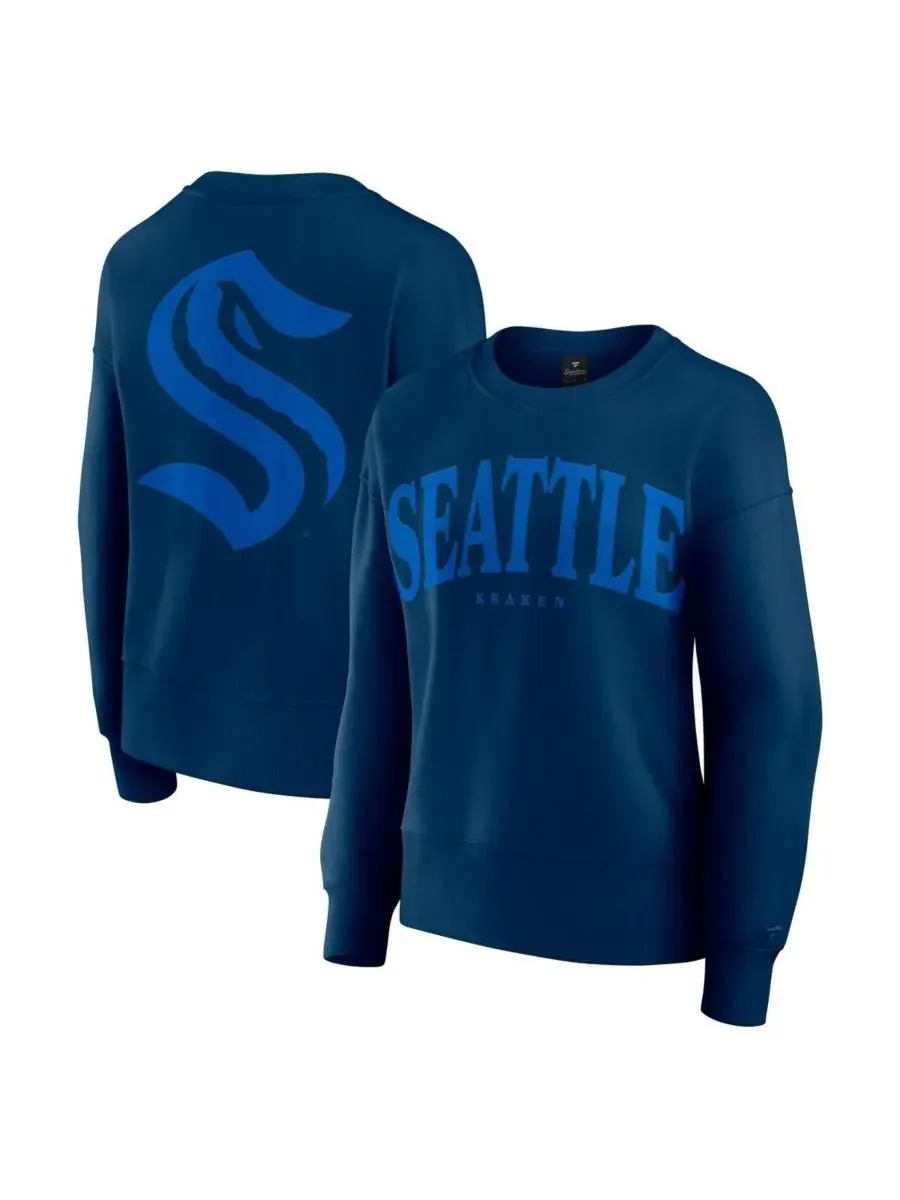 Fanatics Женская темно-синяя толстовка Seattle Kraken Elements Flow Pullover — изображение 1 из 3, темно-синий