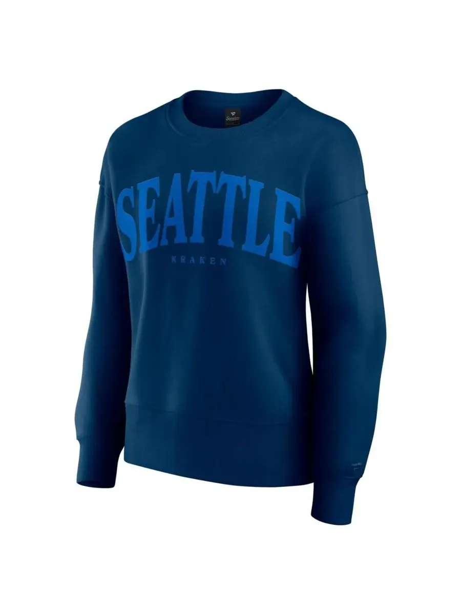 Fanatics Женская темно-синяя толстовка Seattle Kraken Elements Flow Pullover — изображение 2 из 3, темно-синий