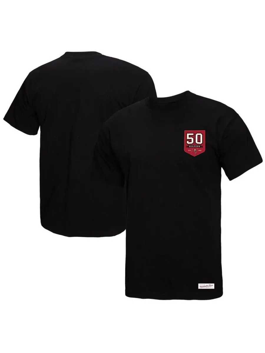 Mitchell & Ness Женская черная футболка оверсайз в стиле «бойфренд» с символикой команды Tampa Bay — изображение 1 из 3
