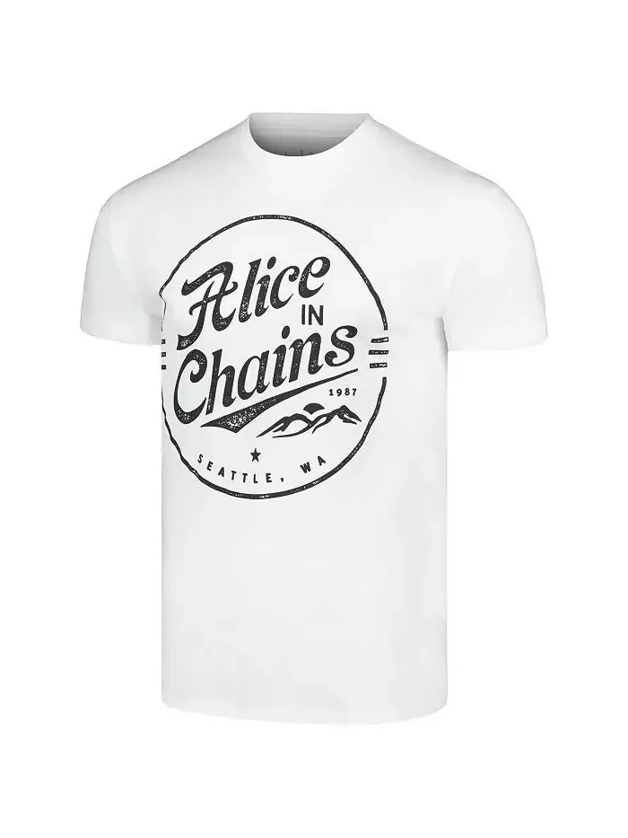 Мужская белая футболка Alice in Chains Seattle Stamp Manhead Merch — изображение 3 из 3