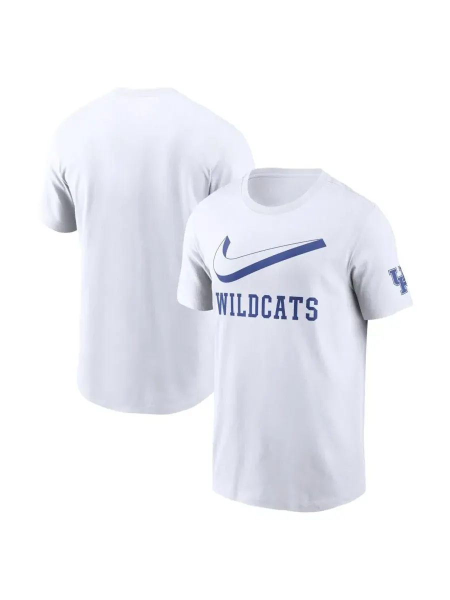 Nike Мужская белая футболка Kentucky Wildcats Primetime 2-Hit Swoosh — изображение 1 из 3, белый