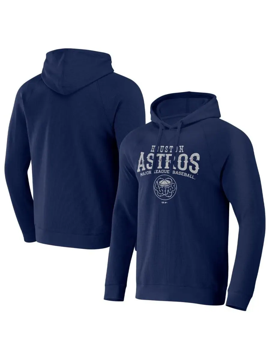 Fanatics Мужская толстовка Darius Rucker Collection от Navy Distressed Houston Astros Waffle-Knit — изображение 1 из 3