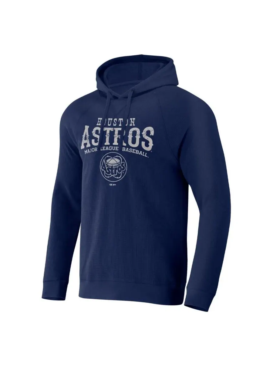 Fanatics Мужская толстовка Darius Rucker Collection от Navy Distressed Houston Astros Waffle-Knit — изображение 2 из 3