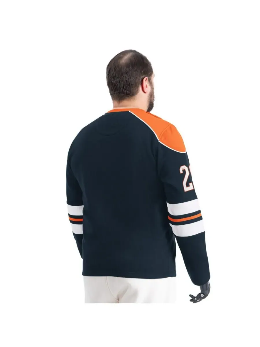 G-III Sports by Carl Banks Мужская темно-синяя толстовка с круглым вырезом Chicago Bears Adaptive — изображение 2 из 4