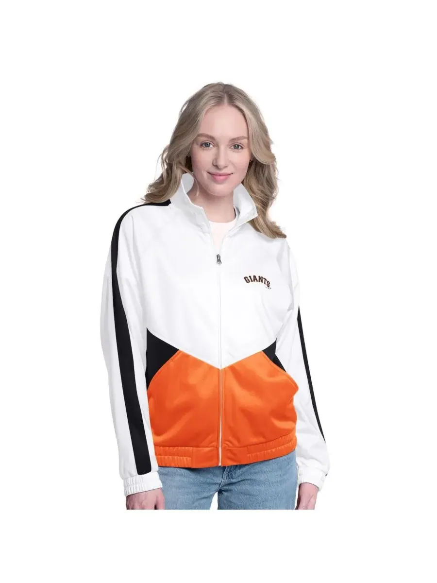 G-III Sports by Carl Banks Женская белая/черная спортивная куртка San Francisco Giants Rally с