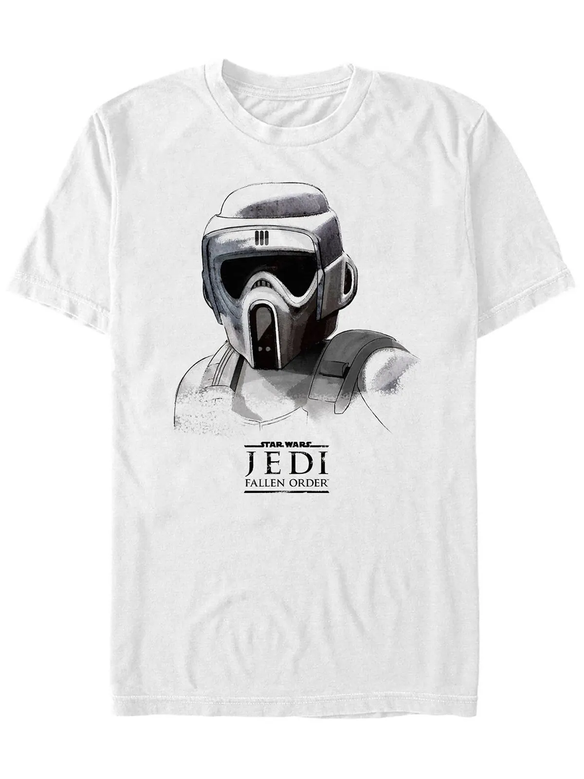 Звездные войны мужские джедаи fallen order scout trooper маска эскиз футболка Fifth Sun — изображение 1 из 1, белый