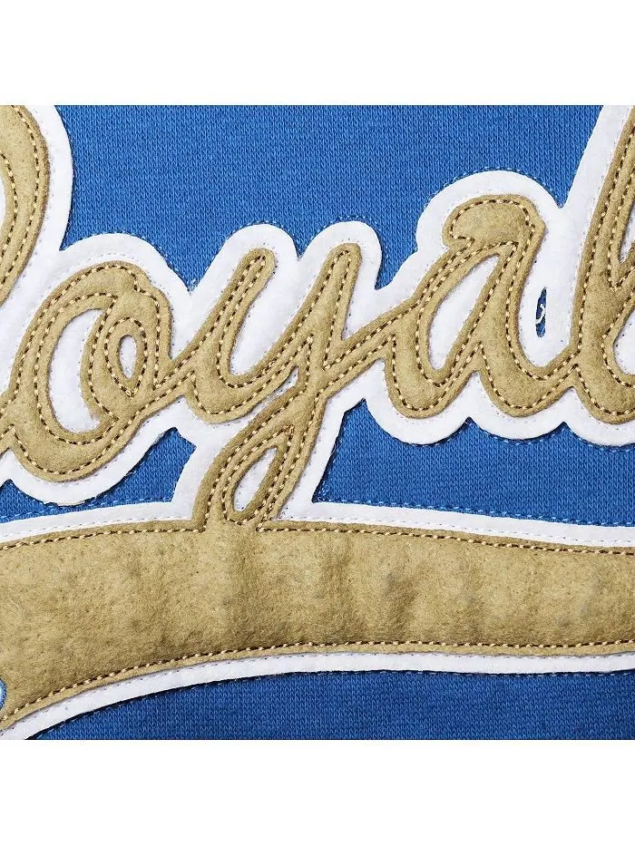 Женский пуловер с капюшоном Royal Kansas City Royals размера плюс с разрезом по бокам Soft As A — изображение 3 из 4