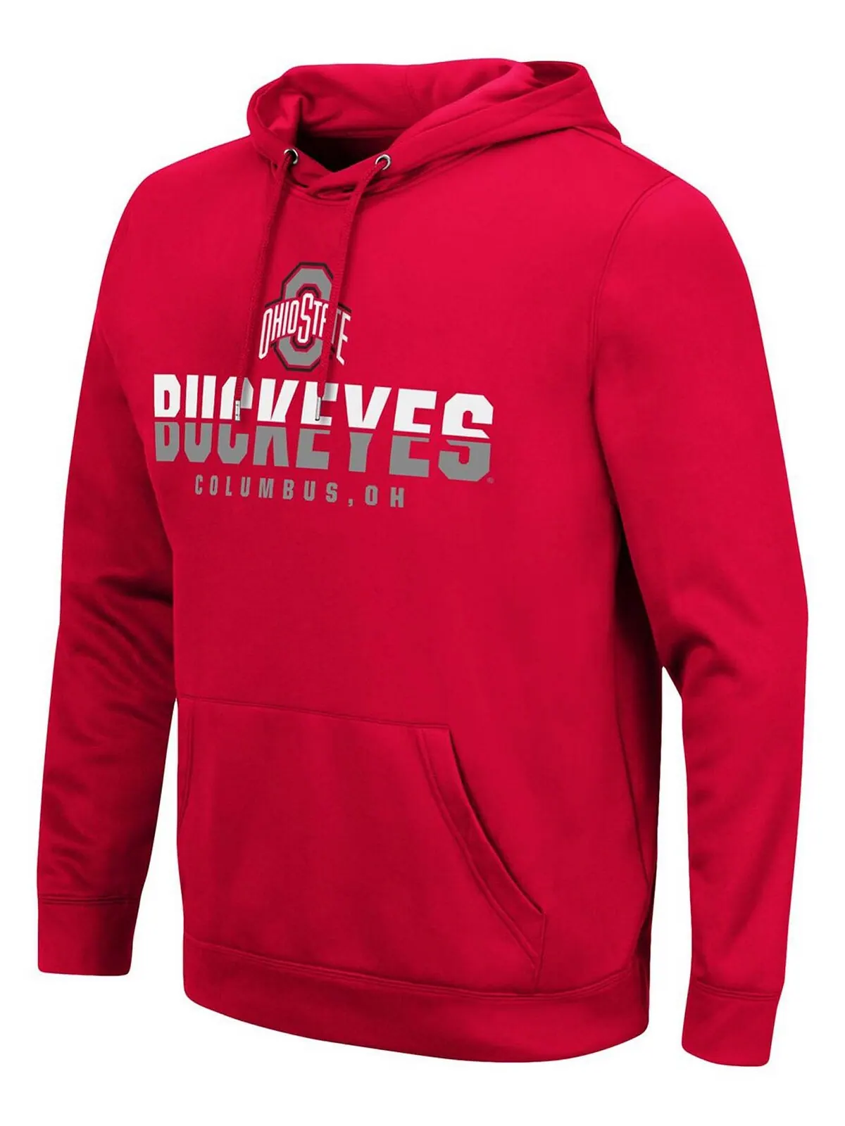Мужская толстовка с капюшоном scarlet ohio state buckeyes lantern Colosseum — изображение 3 из 3, алый