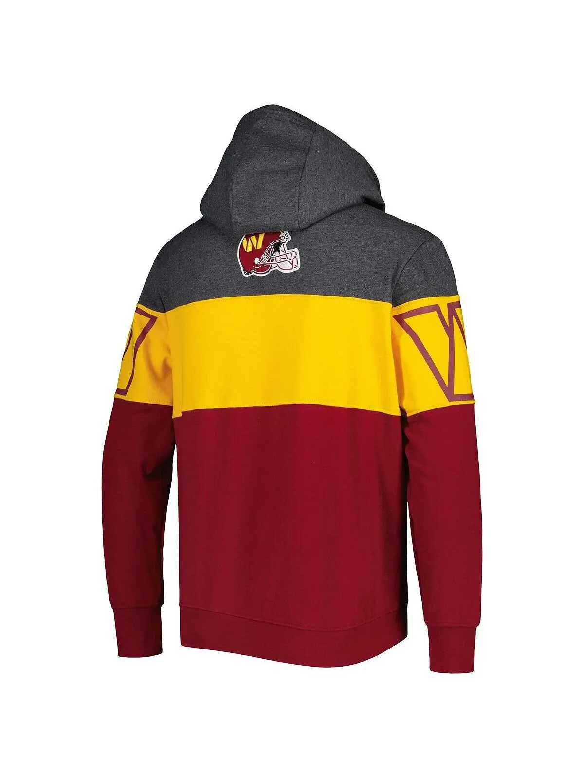 Мужская темно-серая, бордовая толстовка с капюшоном washington commanders extreme pullover Starter — изображение 2 из 4