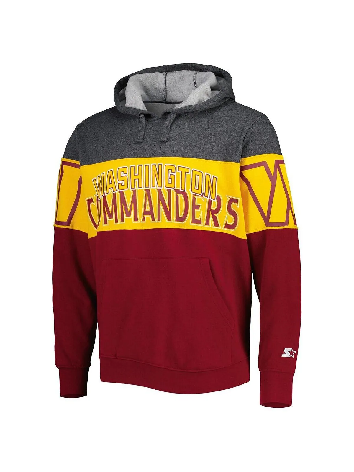 Мужская темно-серая, бордовая толстовка с капюшоном washington commanders extreme pullover Starter — изображение 4 из 4