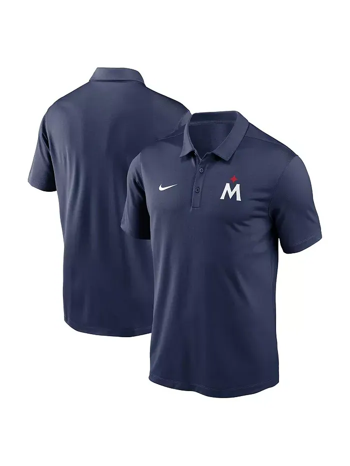 Мужская поло Minnesota Twins 2023 Agility Logo Franchise Performance в синем цвете Nike