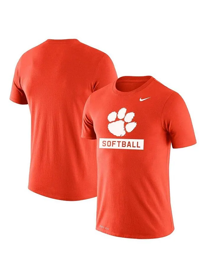 Мужская оранжевая футболка Clemson Tigers Softball Drop Legend Performance Nike — изображение 1 из 2, оранжевый