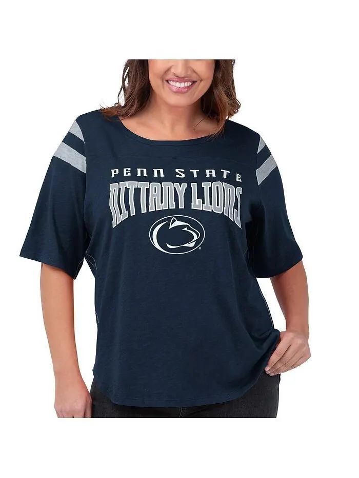 Женская темно-синяя футболка с половиной рукавов Penn State Nittany Lions размера полузащитник — изображение 1 из 1
