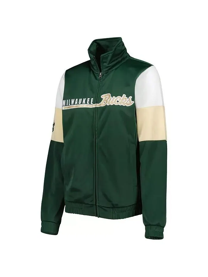 Женская спортивная куртка с молнией во всю длину Hunter Green Milwaukee Bucks Change Up G-Iii 4Her — изображение 3 из 3