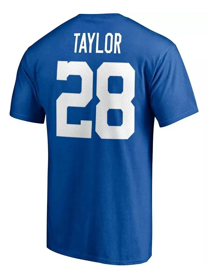Мужская футболка с именем и номером игрока Jonathan Taylor Royal Indianapolis Colts Player Fanatics — изображение 3 из 3