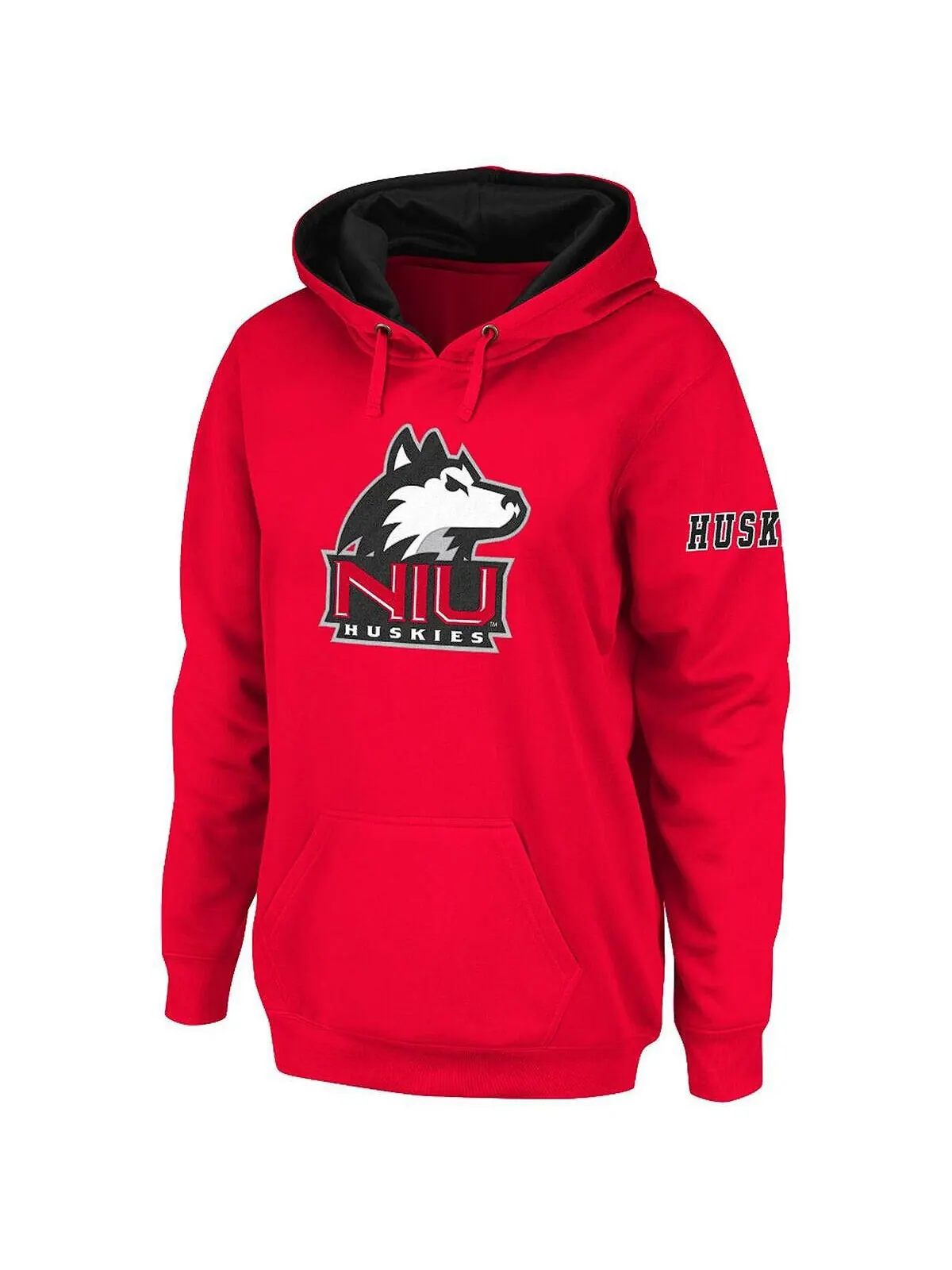 Женский красный пуловер с капюшоном с большим логотипом Northern Illinois Huskies Stadium Athletic — изображение 1 из 2