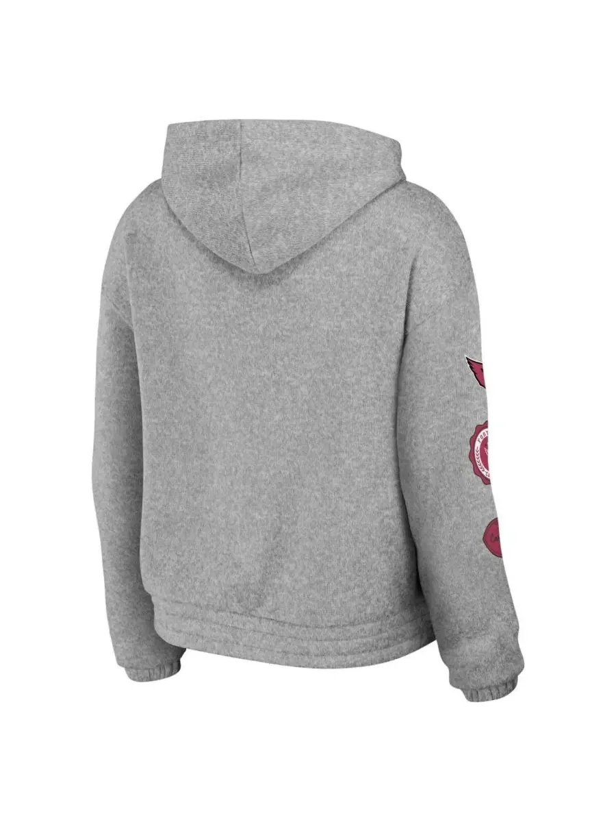 Женская худи-олимпийка с полной застежкой-молнией, с принтом Arizona Cardinals WEAR by Erin Andrews — изображение 3 из 3