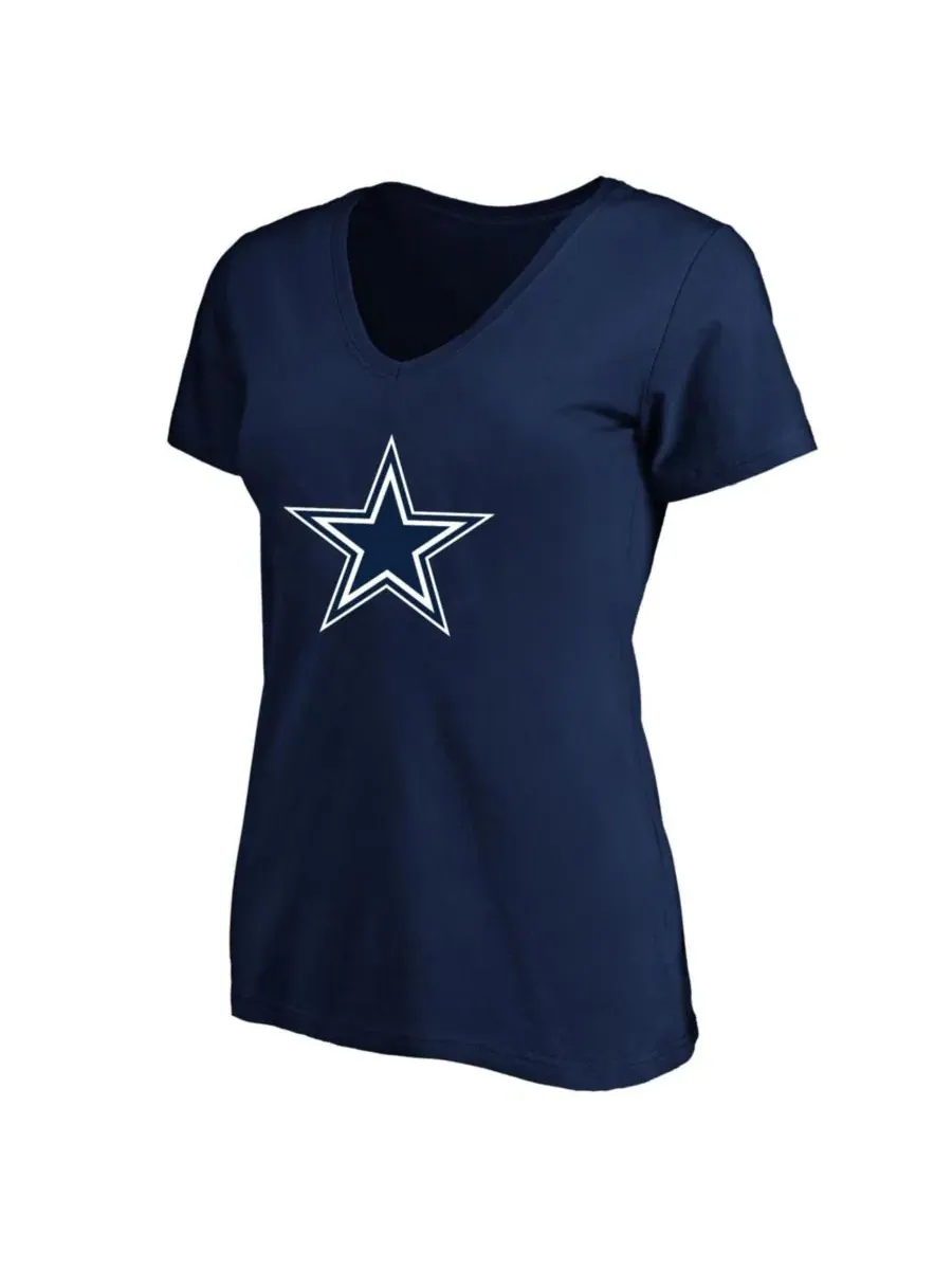 Футболка женская с V-образным вырезом George Pickens Navy Dallas Cowboys Plus Size Name & Number — изображение 3 из 3