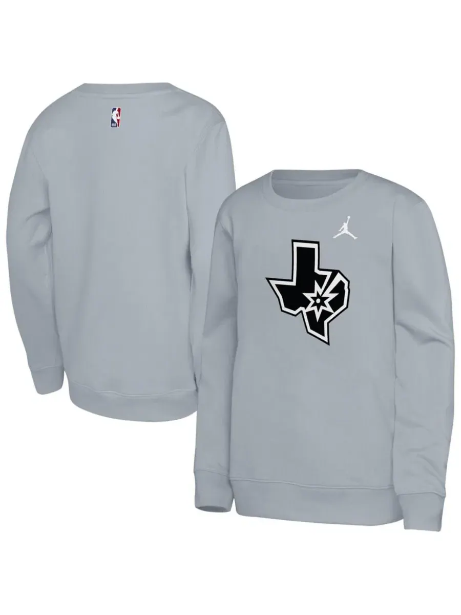 Свитшот с флисовой подкладкой Courtside Statement Edition Jordan — изображение 1 из 3, серебряный