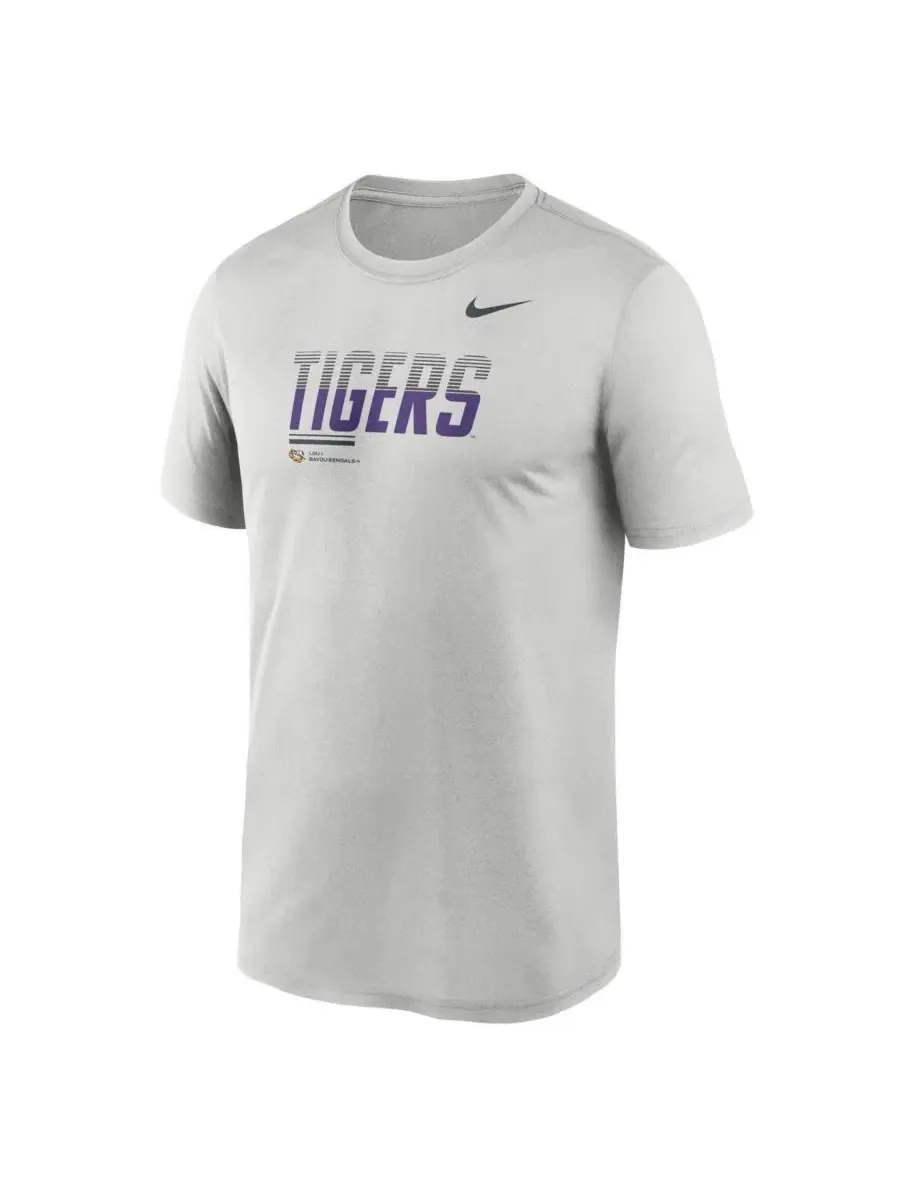 Футболка Nike Dri-FIT с принтом Sideline Legend, LSU Tigers — изображение 1 из 5, серый