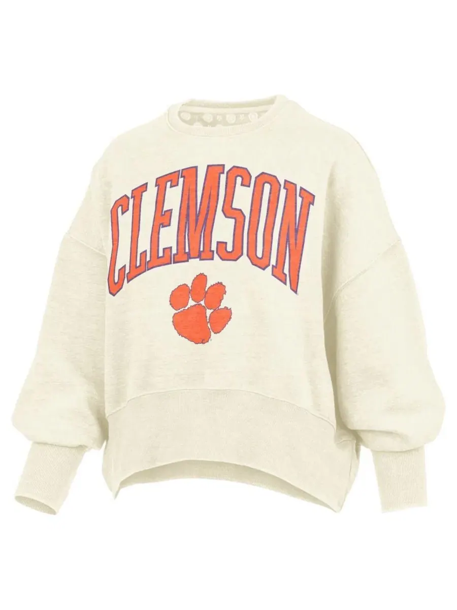 Свитшот оверсайз с флисовой подкладкой, с принтом, Clemson Tigers Pressbox — изображение 3 из 3, прозрачный
