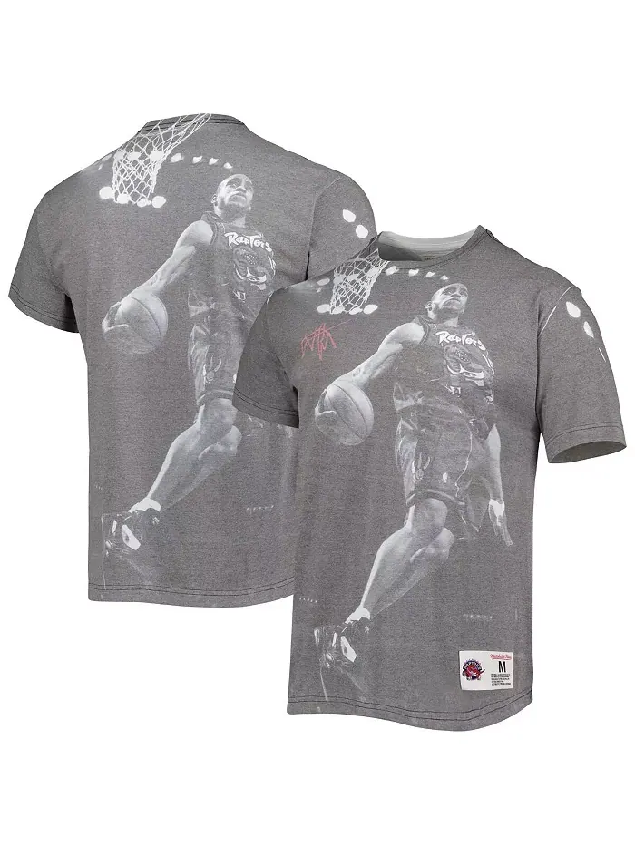 Мужская футболка Vince Carter Heather Gray Toronto Raptors Above The Rim Mitchell & Ness — изображение 1 из 3