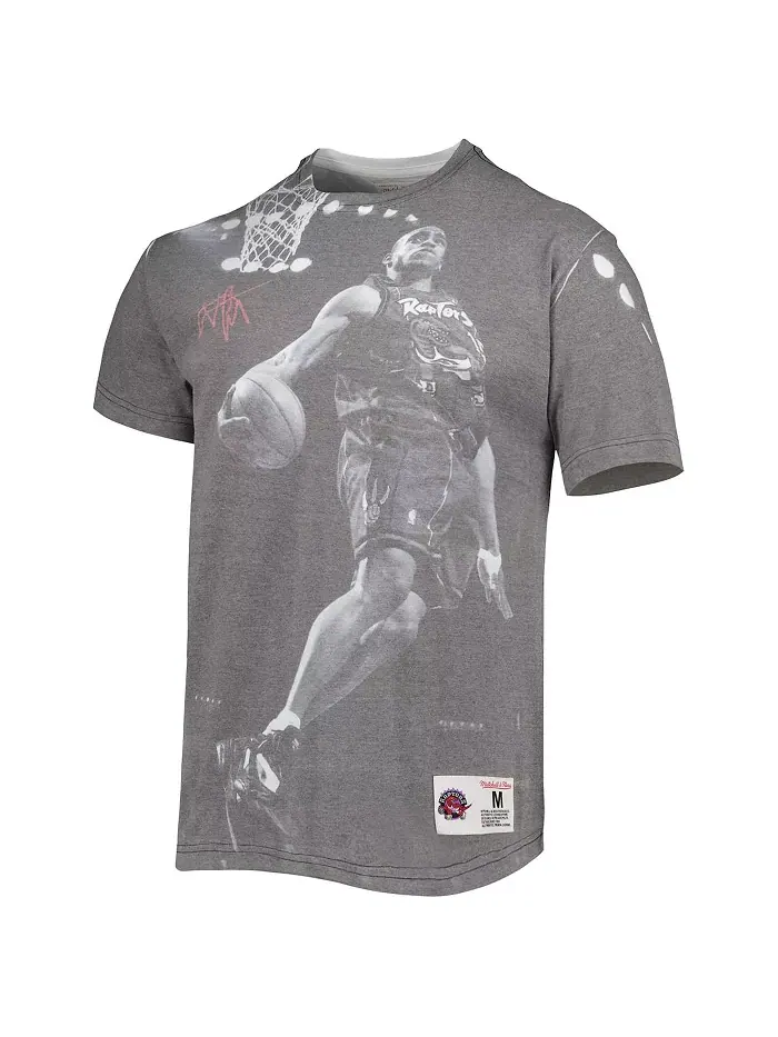 Мужская футболка Vince Carter Heather Gray Toronto Raptors Above The Rim Mitchell & Ness — изображение 2 из 3