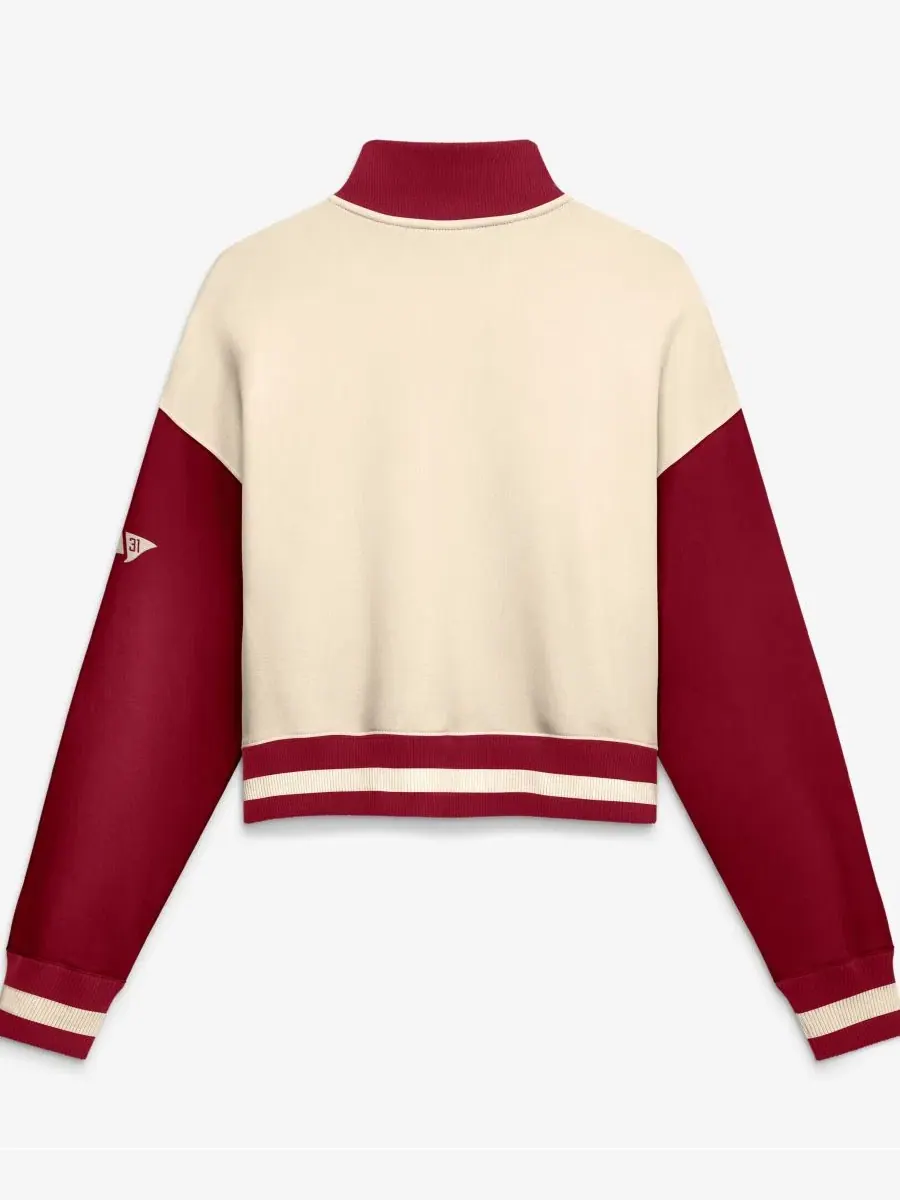Женский свитшот Nike Alabama Crimson Tide Oversized Colorblock Cropped Pullover — изображение 2 из 2, красный