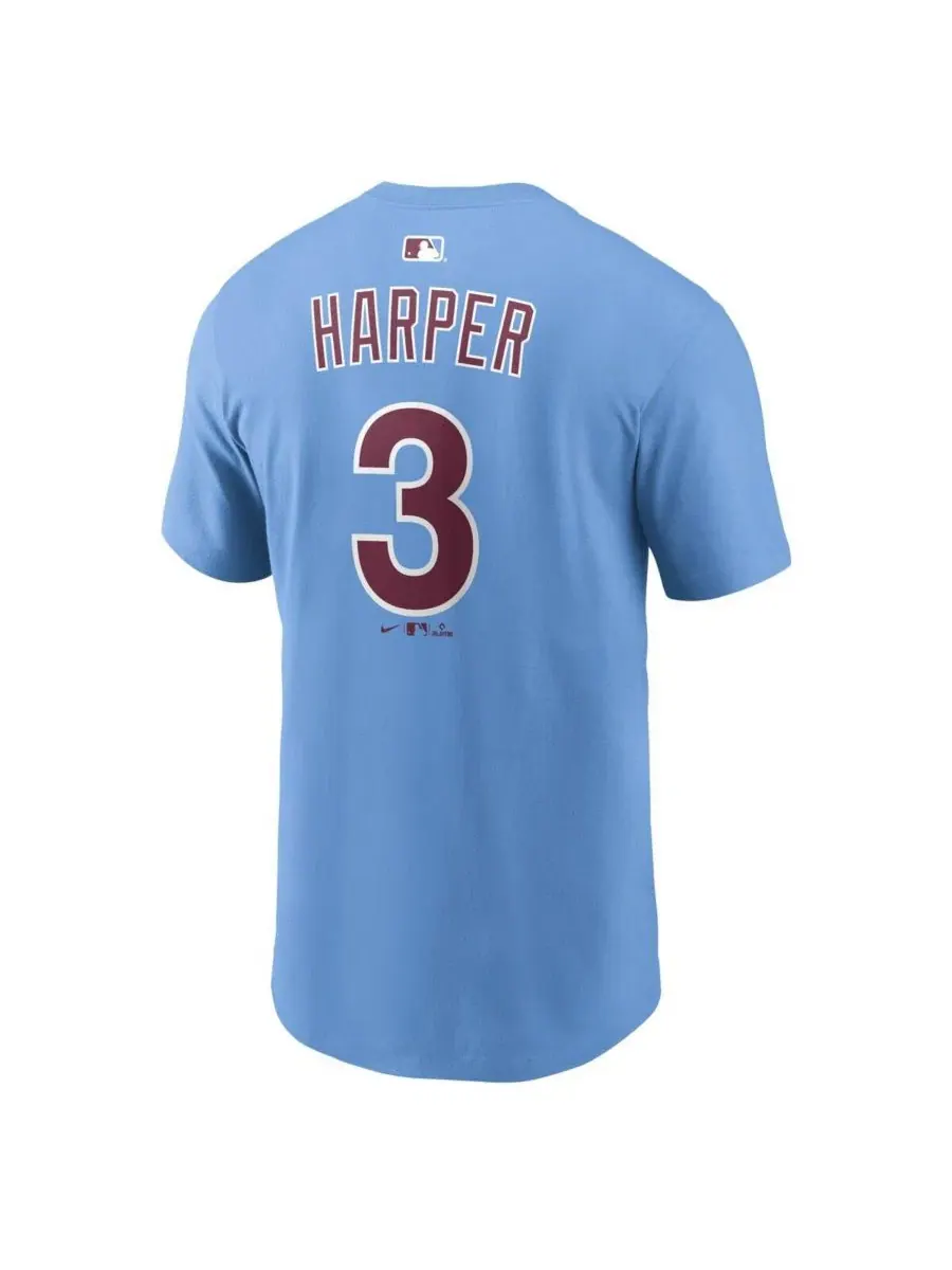 Футболка с именем и номером игрока Bryce Harper Philadelphia Phillies Nike — изображение 3 из 3, светлый синий