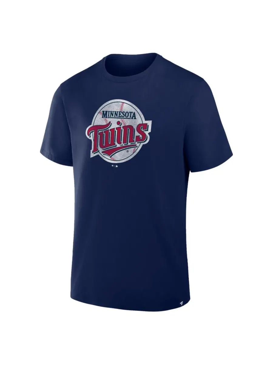 Футболка с винтажным логотипом Minnesota Twins Fanatics — изображение 2 из 3, темно-синий