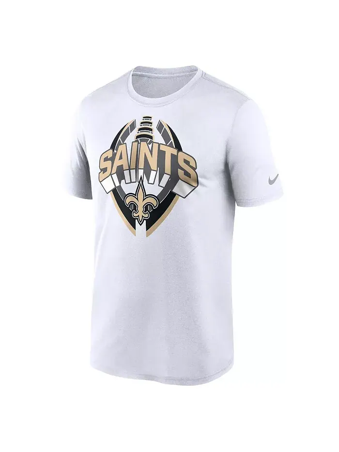 Мужская белая футболка New Orleans Saints Legend Icon Performance Nike — изображение 2 из 3