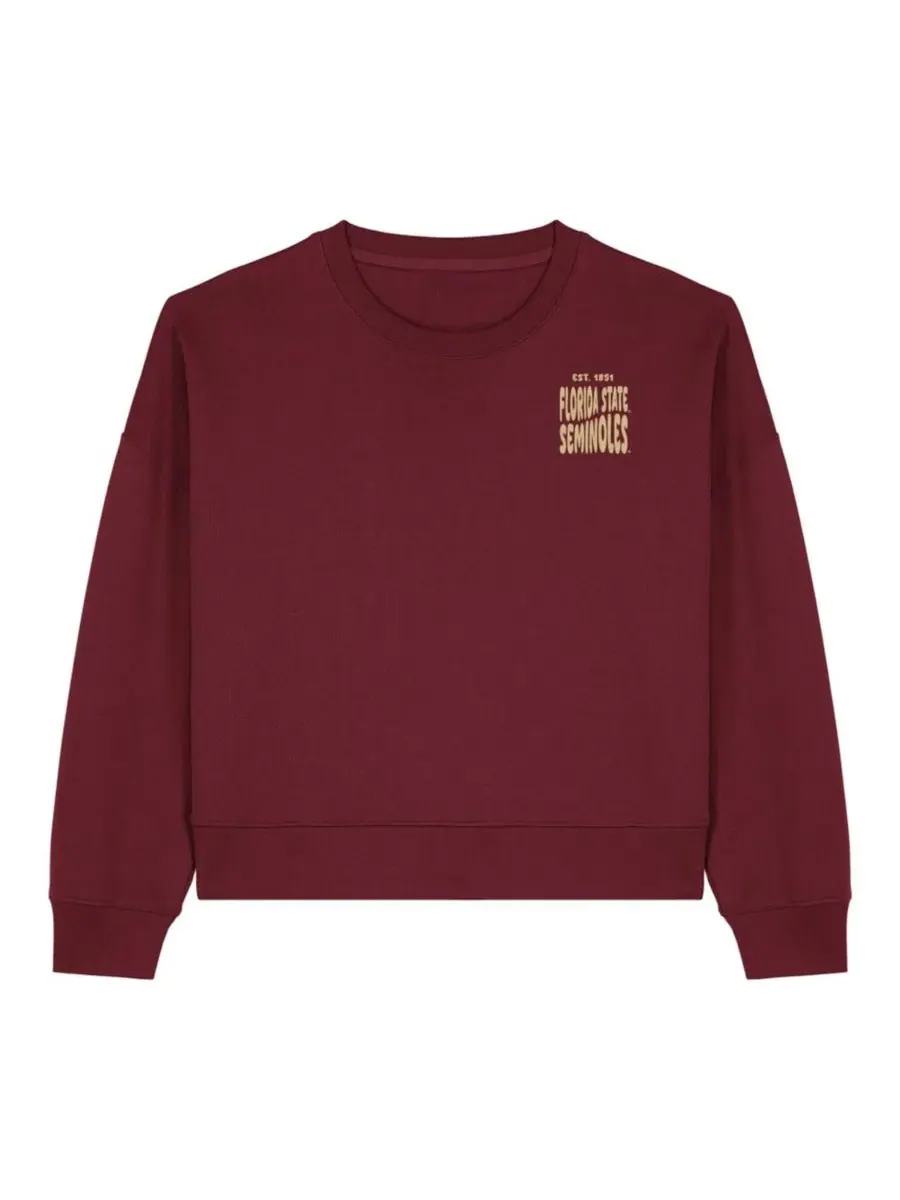 Женский свитшот с флисовой подкладкой Cloud Florida State Seminoles Uscape Apparel — изображение 2 из 4, гранат