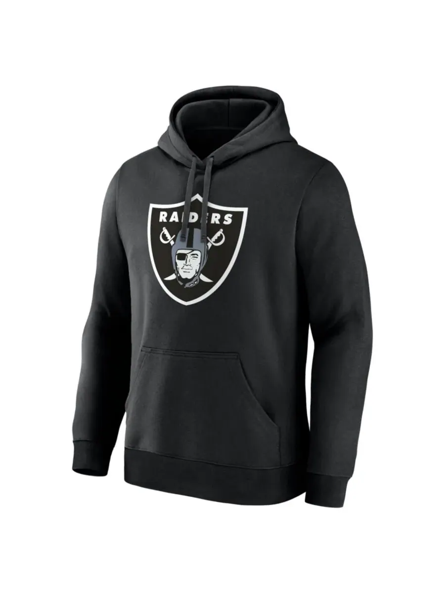 Худи с капюшоном с принтом Las Vegas Raiders Primary Logo Logo Athletic — изображение 2 из 3, черный