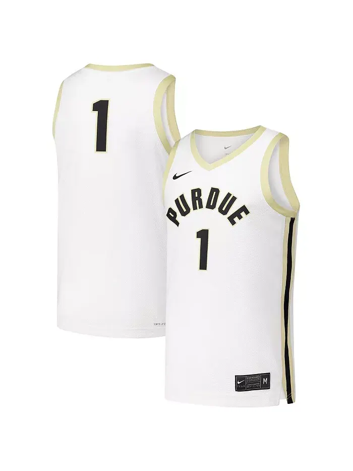 Мужская 1 белая Purdue Boilermakers реплика баскетбольная майка Nike — изображение 1 из 3