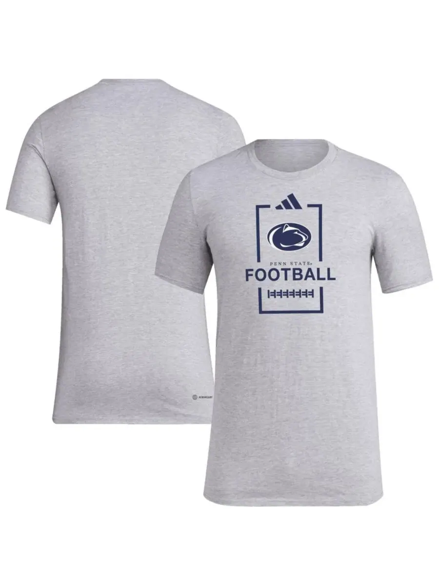 Футболка полиэстеровая Penn State Nittany Lions с коротким рукавом adidas — изображение 1 из 3, серый