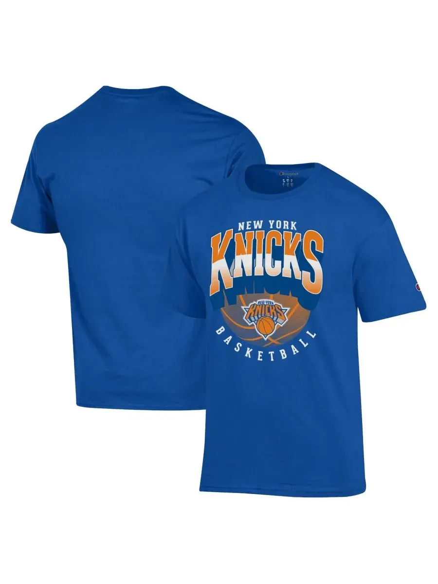 Футболка с принтом Knicks Jersey Tee Champion — изображение 1 из 3, королевский