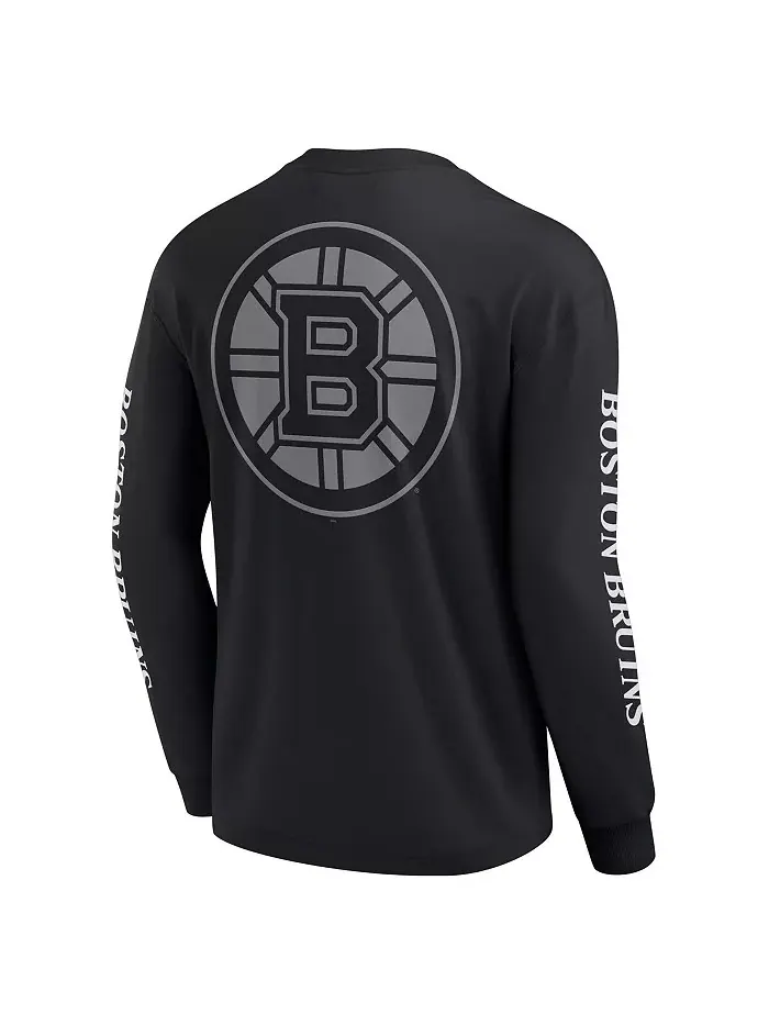 Мужская черная футболка с длинным рукавом Boston Bruins Elements Strive Fanatics — изображение 2 из 3
