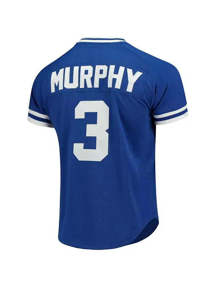 Мужская бейсбольная майка для тренировок Dale Murphy Royal Atlanta Braves Cooperstown с сетчатыми — изображение 3 из 4